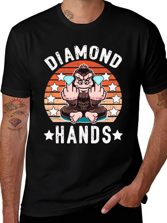 Diamond Hands T-Shirt Ape Graphic Tee