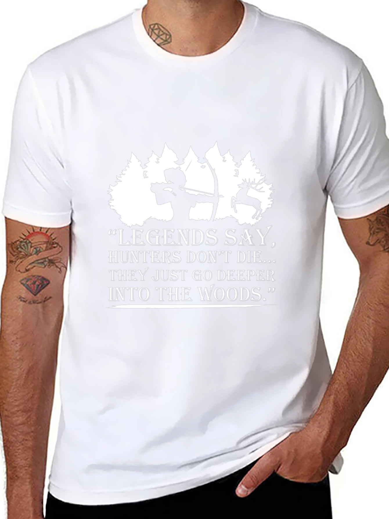 Legends Say Hunter Graphic Black T-Shirt