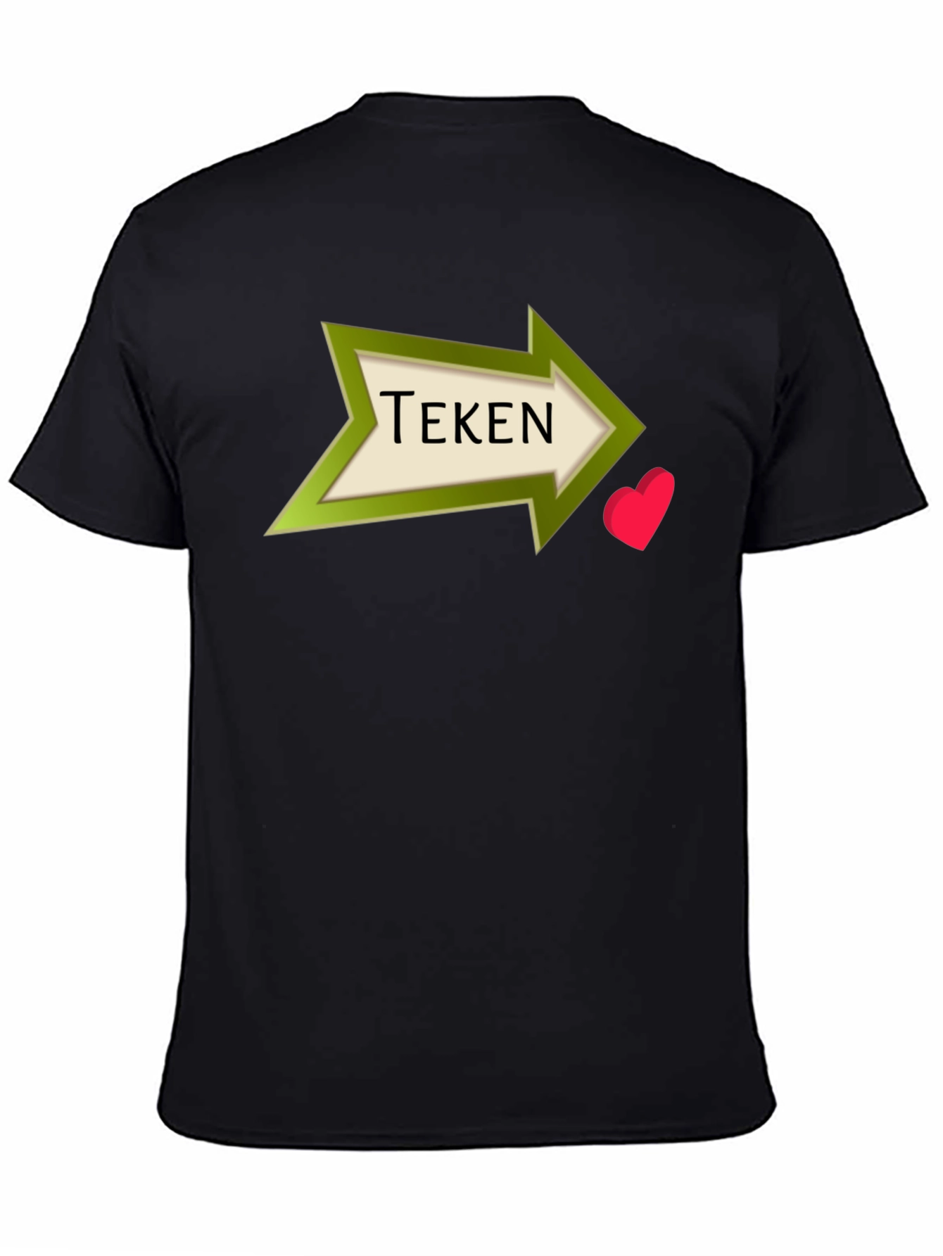 Tekén Heart Arrow Black T-Shirt