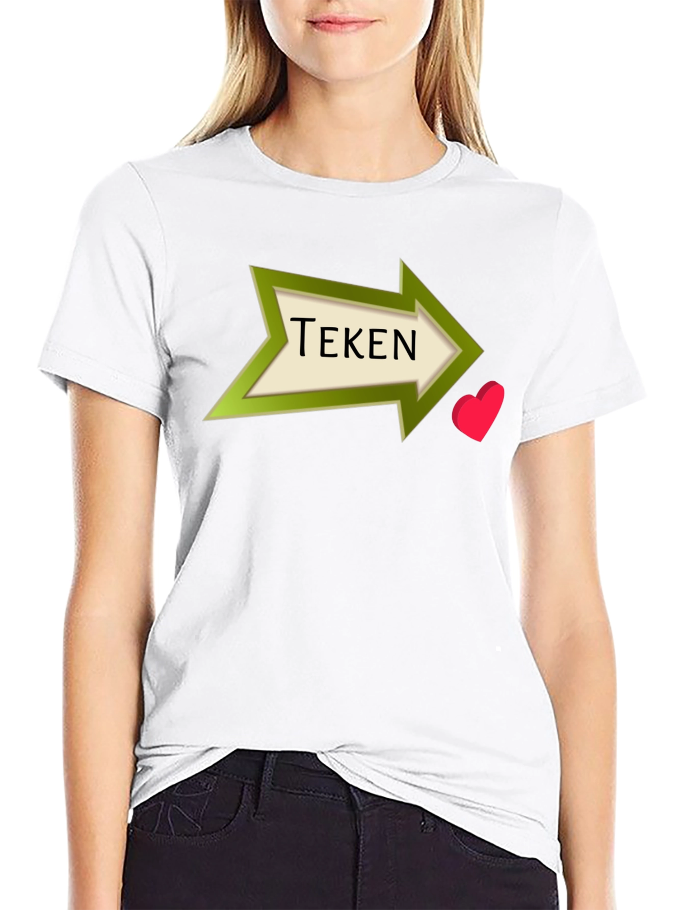 Tekén Heart Arrow Black T-Shirt