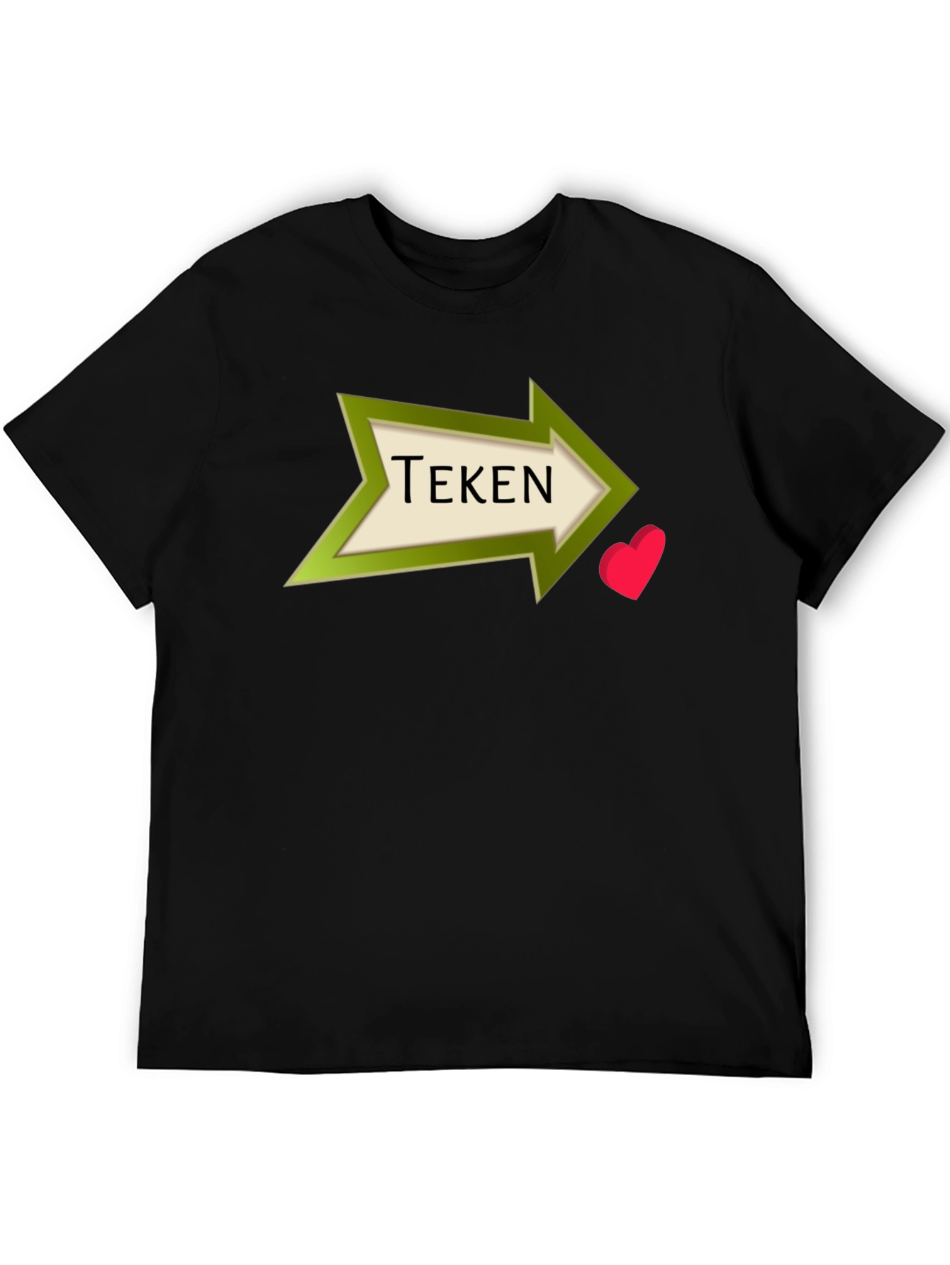Tekén Heart Arrow Black T-Shirt