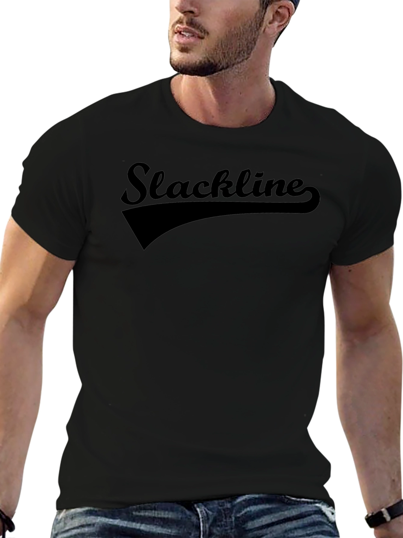 Slackline Graphic Tee - Retro Style Mens T-Shirt
