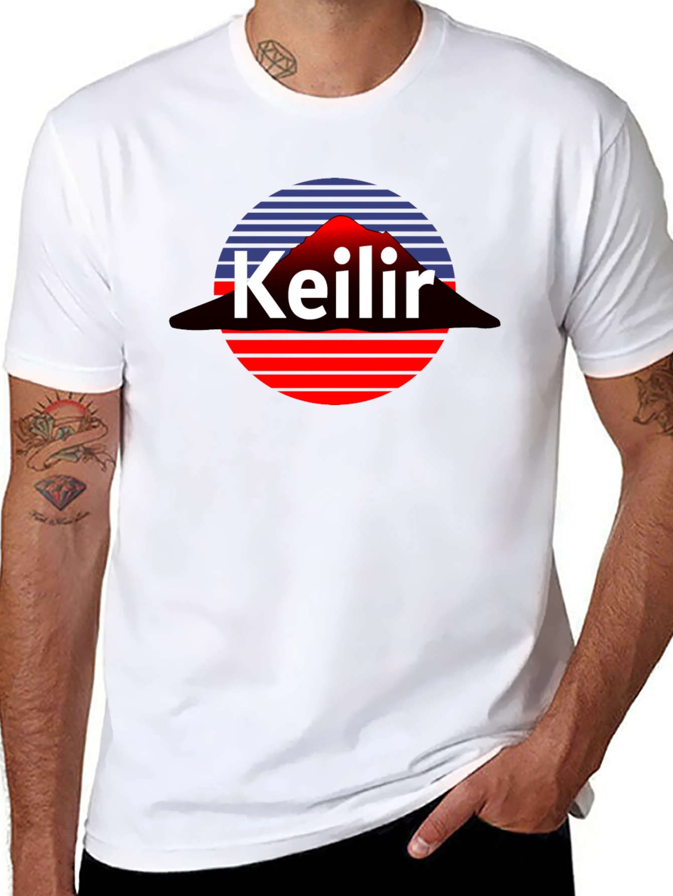 Keilir Retro Tee - Icelandic Mountain Graphic T-Shirt