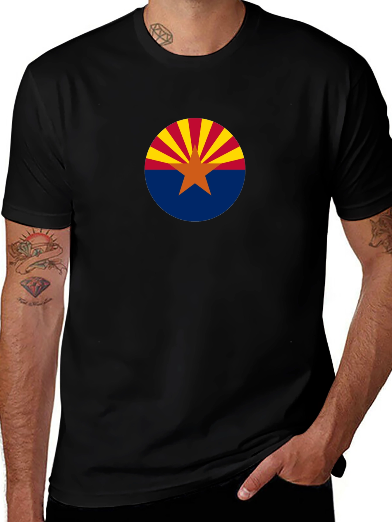 Arizona Flag Graphic Tee - Black