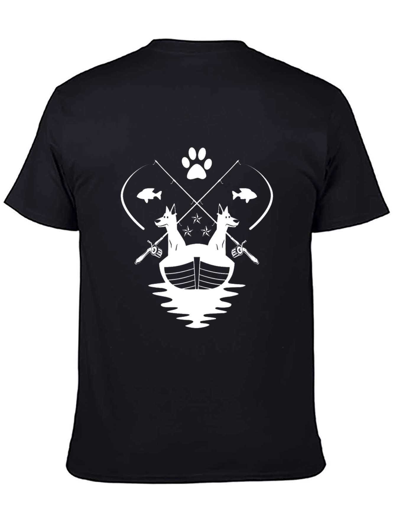 Dog Fishing T-Shirt Pet Lover Tee