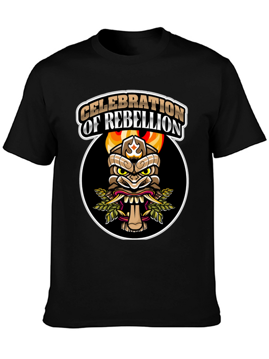 Rebellion Graphic Tee - Black Crew Neck