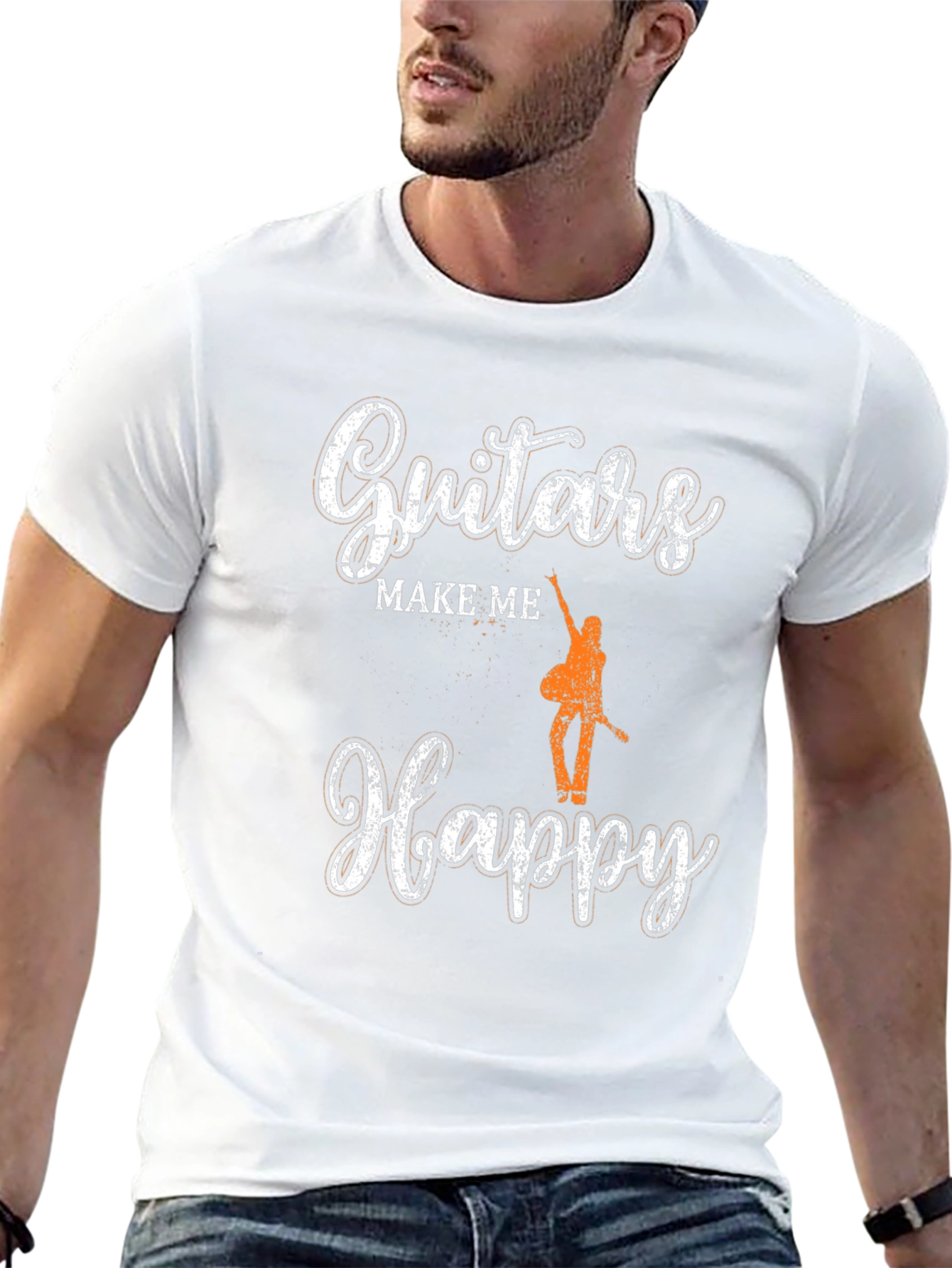 Guitars Make Me Happy Graphic T-Shirt
