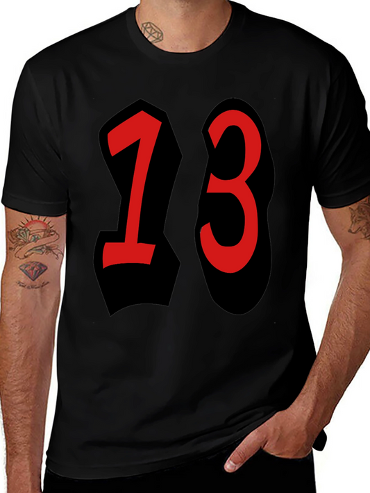 Lucky Number 13 T-Shirt - Black