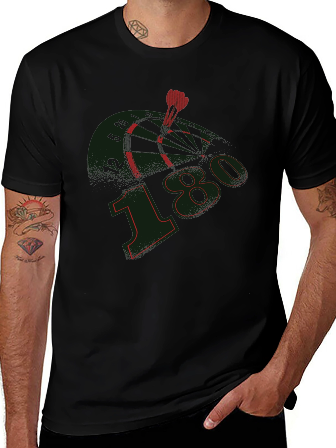 180 Darts T-Shirt - Bullseye Graphic Tee