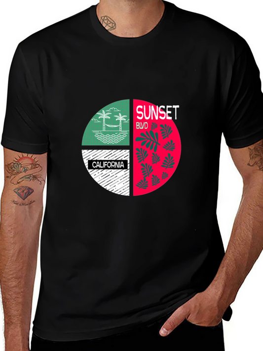 Sunset Blvd California Graphic T-Shirt