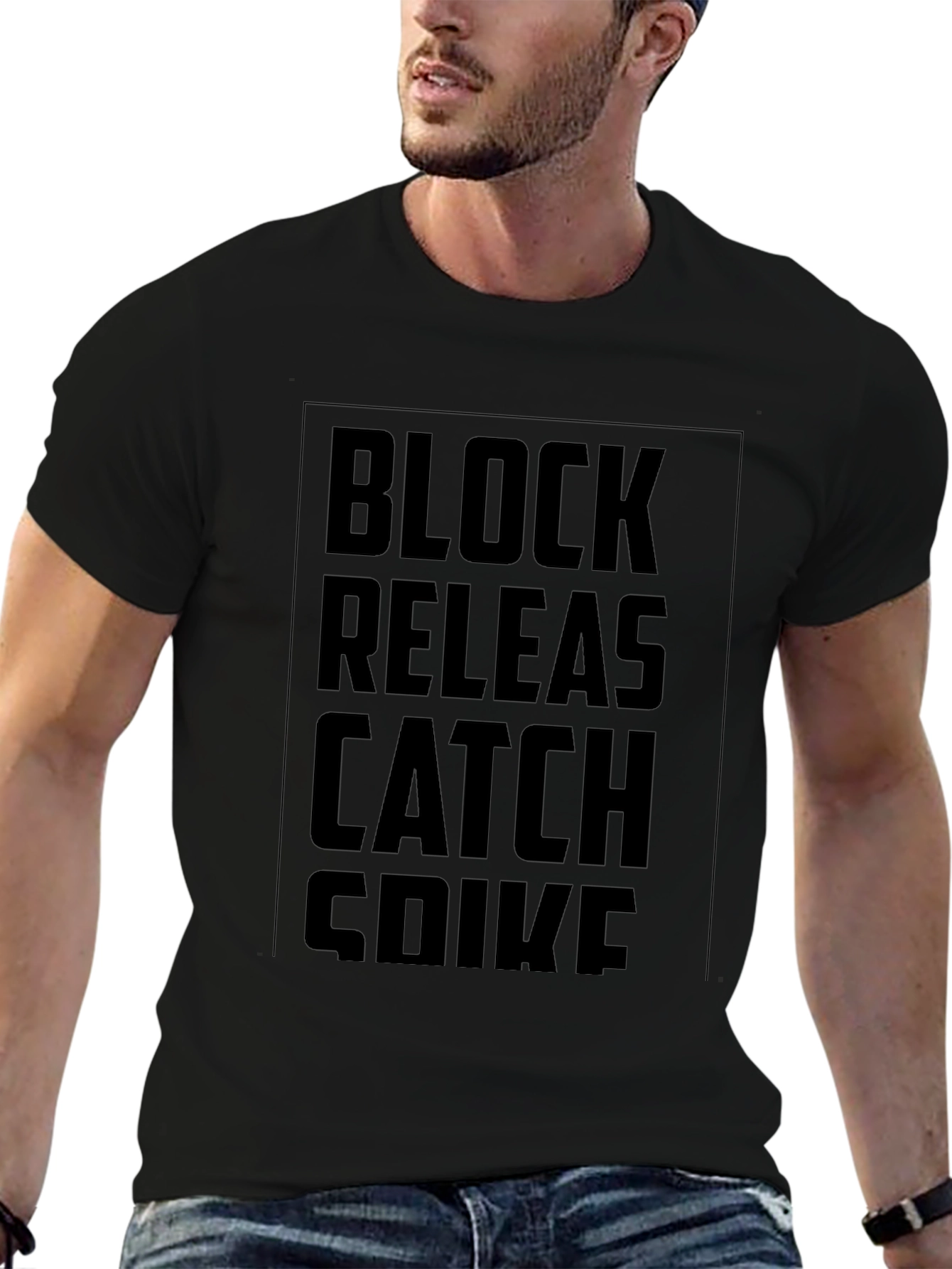 Volleyball Skills Black T-Shirt