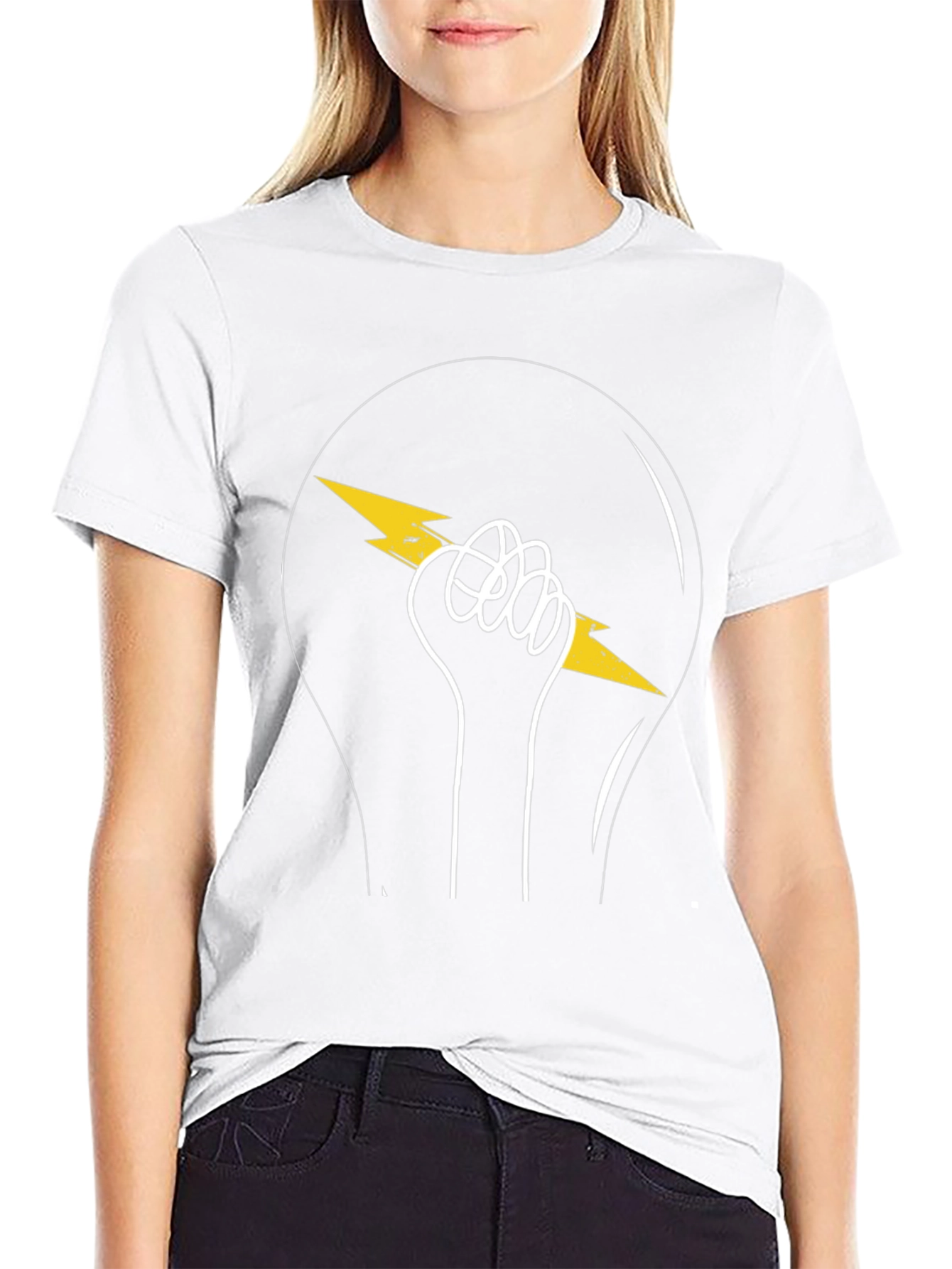 Electrifying Fist Graphic T-Shirt - Black