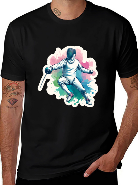 Fencing Graphic Tee - Sporty Style
