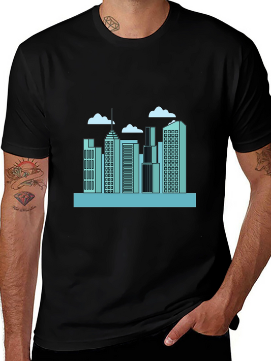 Urban Skyline Graphic Tee - Modern Cityscape Design