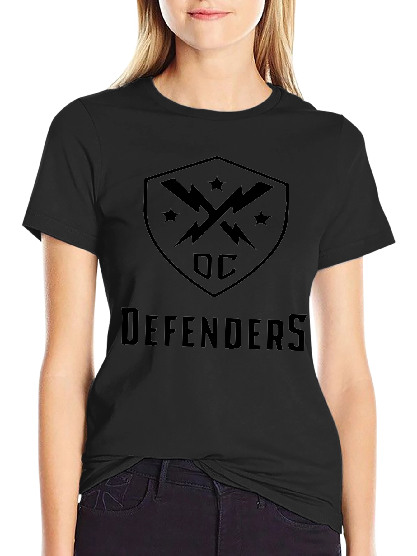 DC Defenders Shield Logo Black T-Shirt