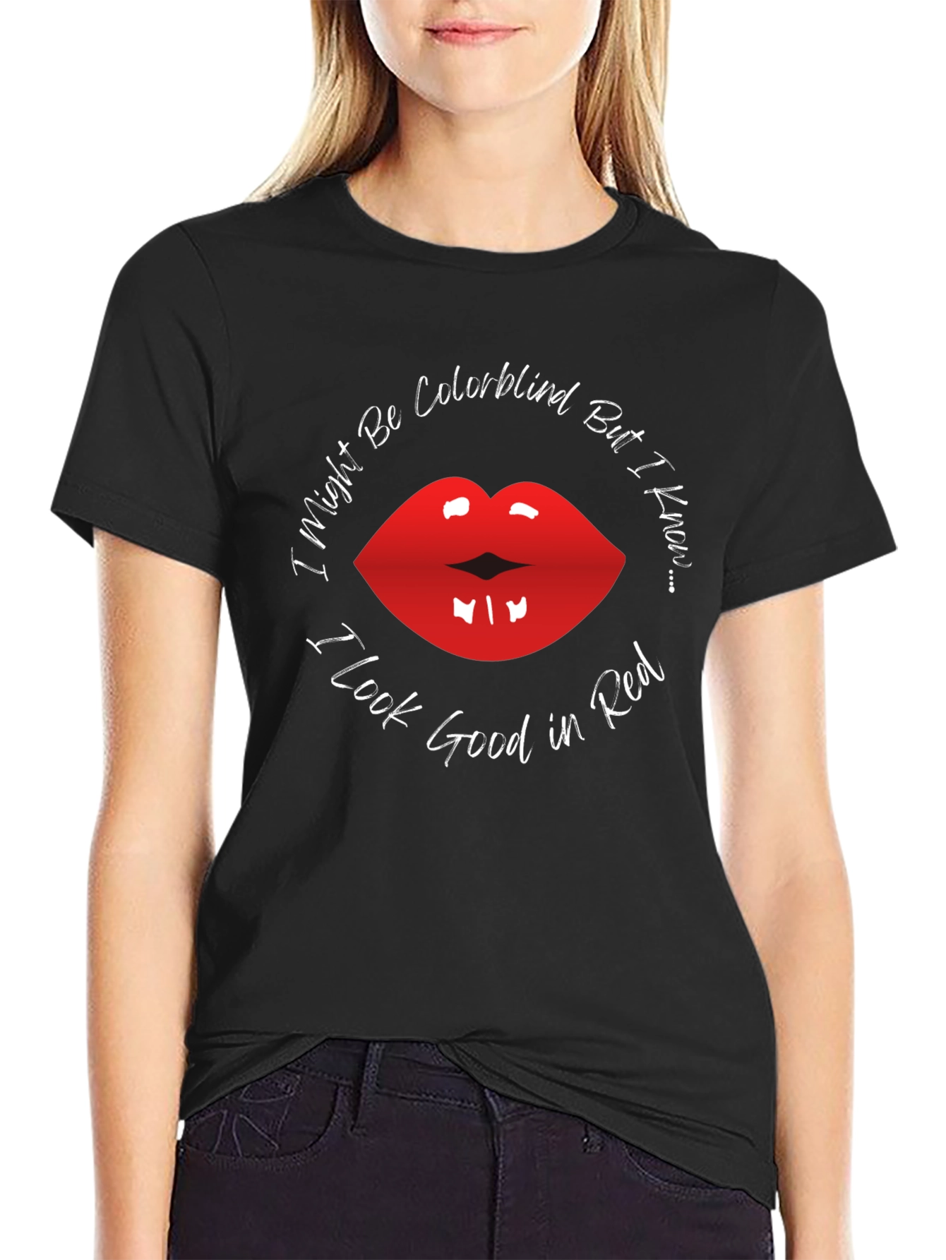 Red Lips Colorblind T-Shirt