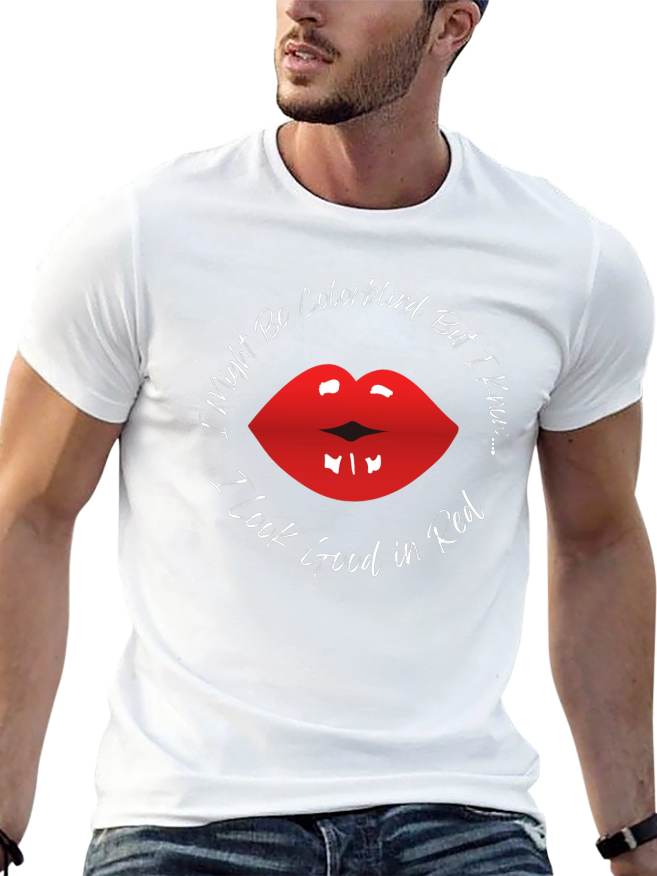 Red Lips Colorblind T-Shirt