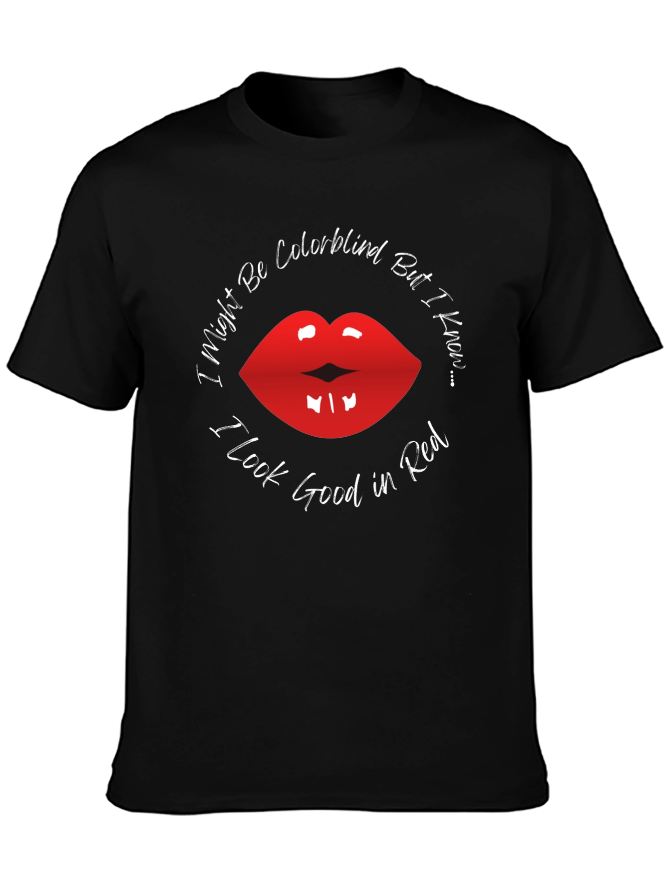 Red Lips Colorblind T-Shirt