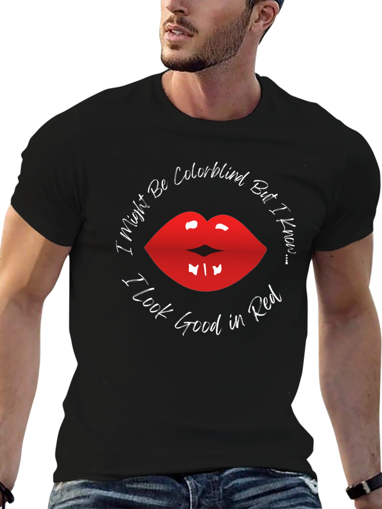 Red Lips Colorblind T-Shirt