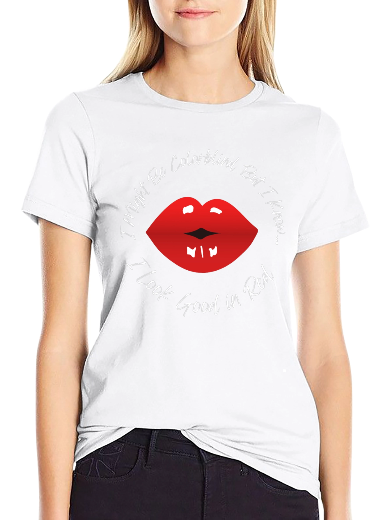 Red Lips Colorblind T-Shirt