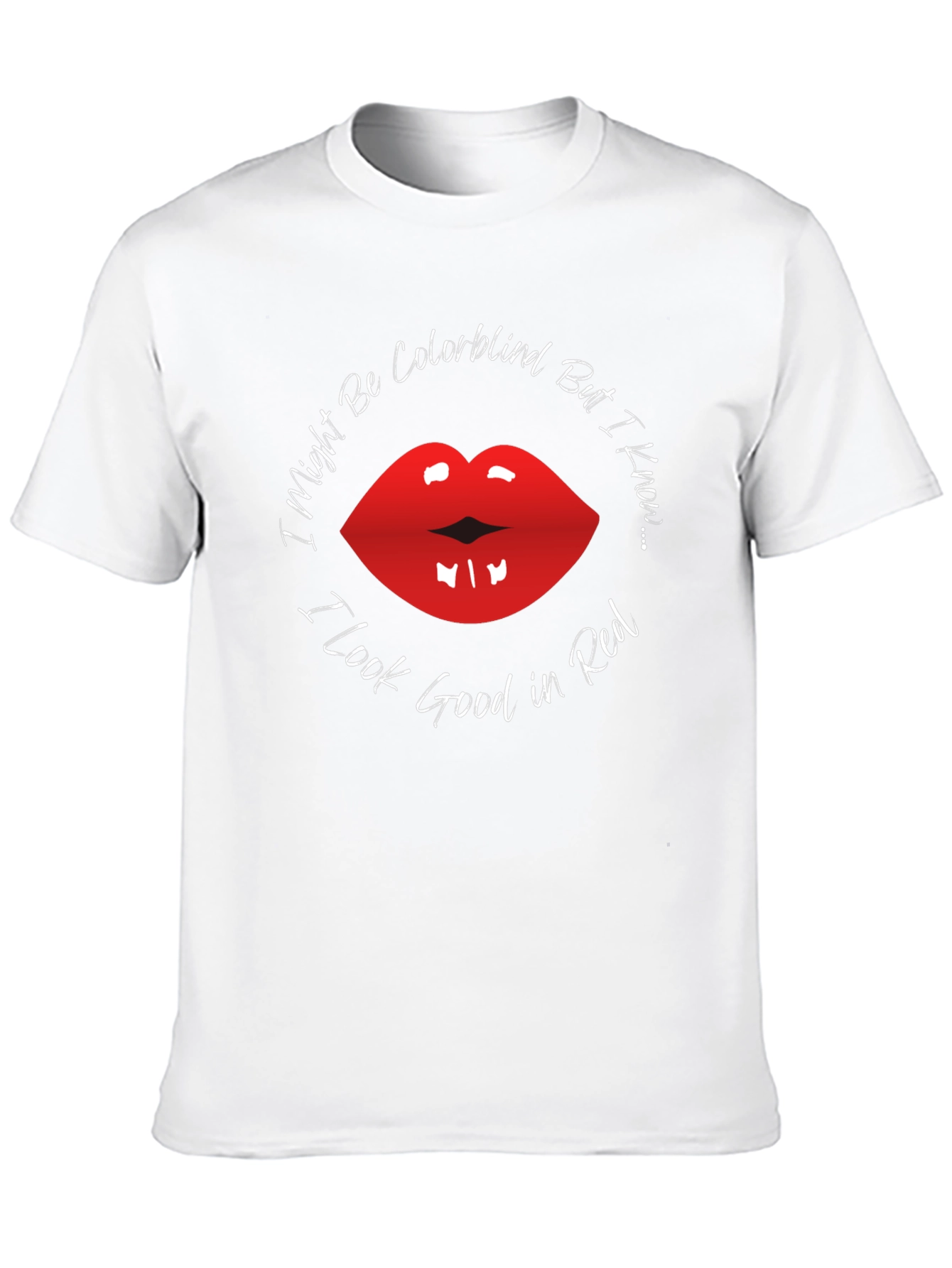 Red Lips Colorblind T-Shirt
