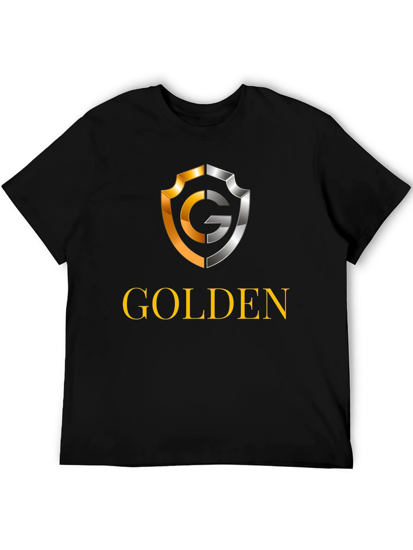 Golden Logo Black T-Shirt