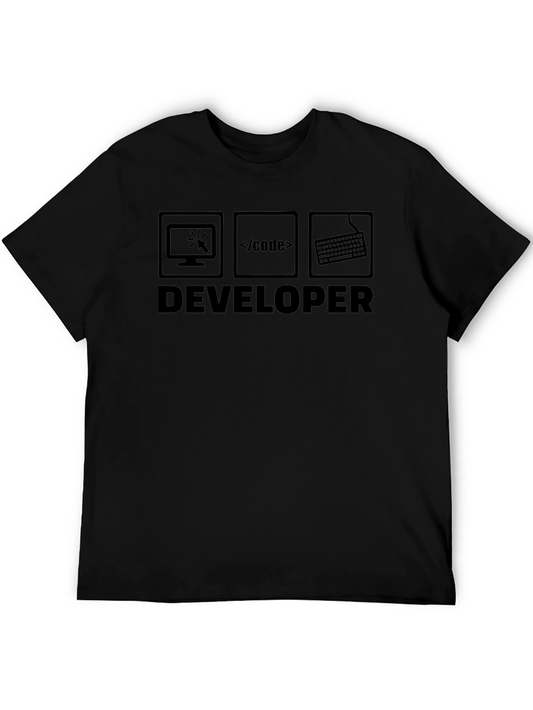 Developer T-Shirt: Computer Code Keyboard Design