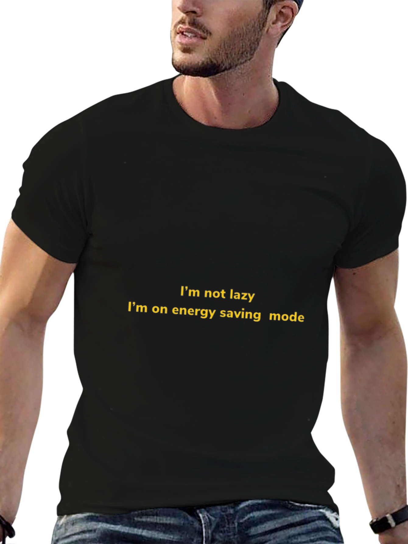 Energy Saving Mode Black T-Shirt