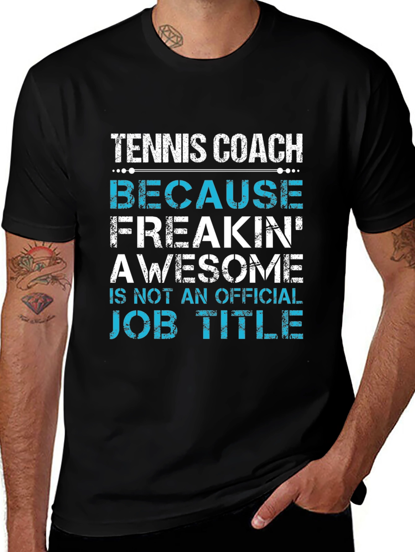 Tennis Coach Awesome Job Title Graphic Tee