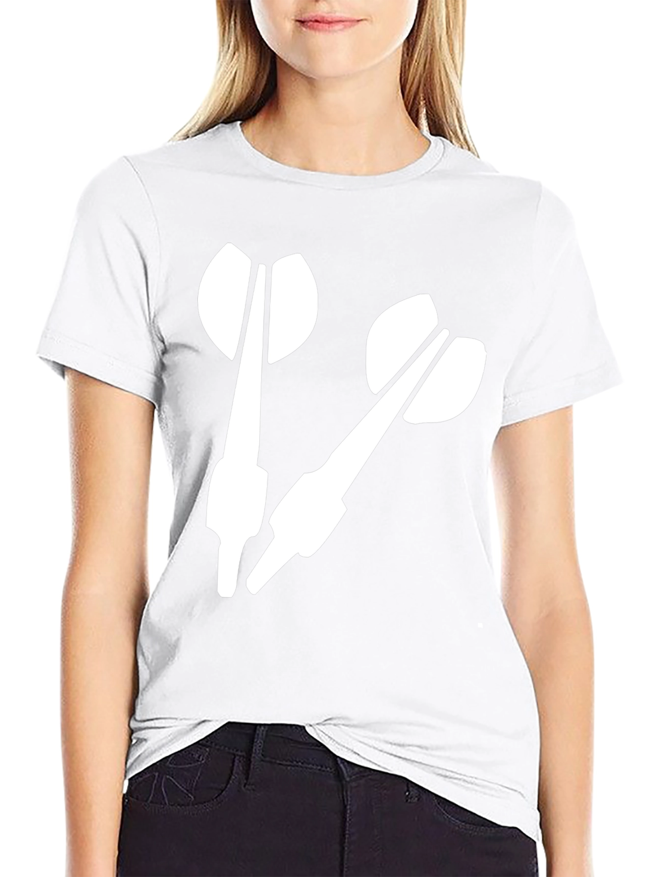 Darts Graphic Tee - Black Cotton Casual T-Shirt