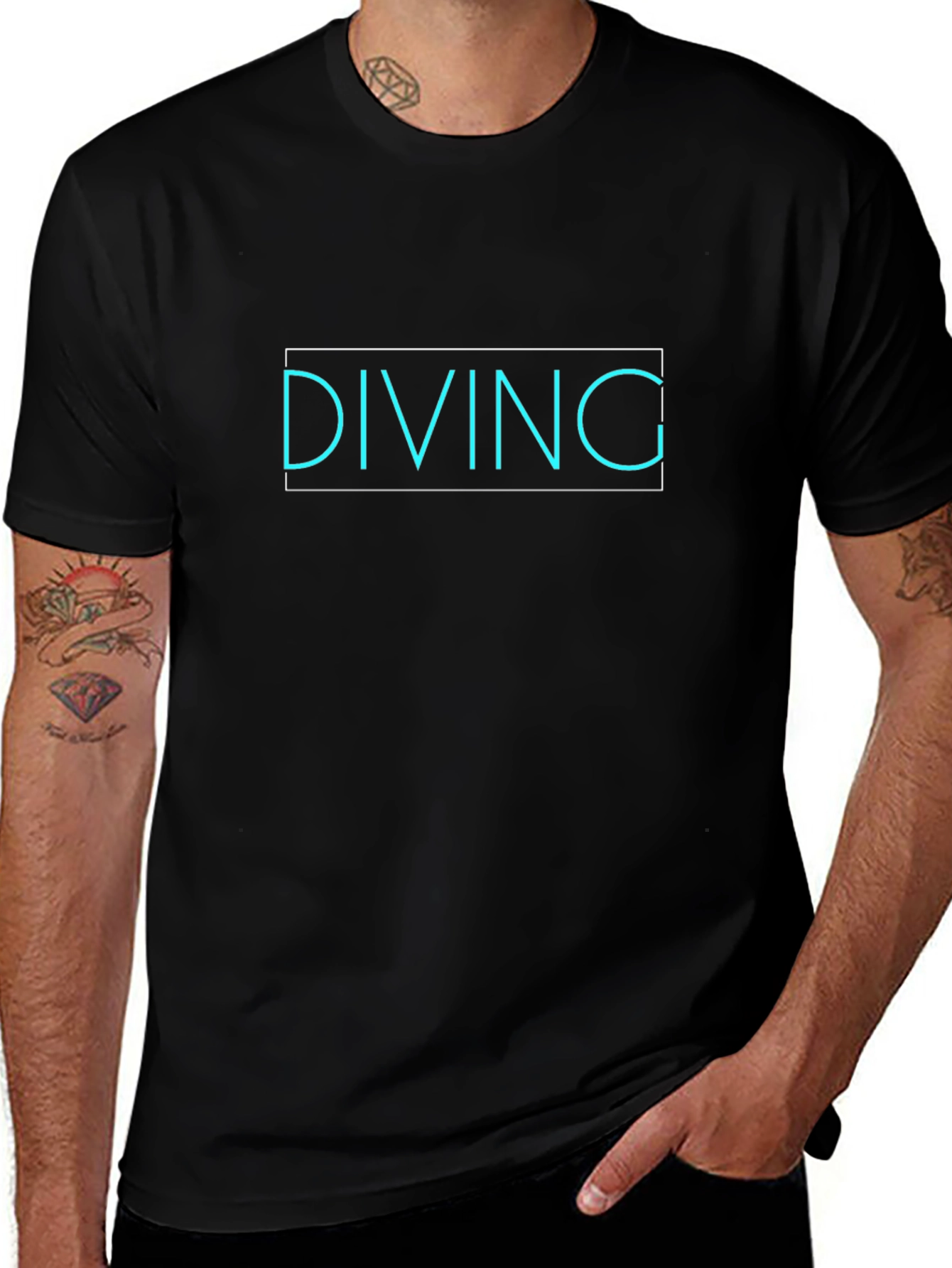 Diving Graphic T-Shirt - Premium Cotton