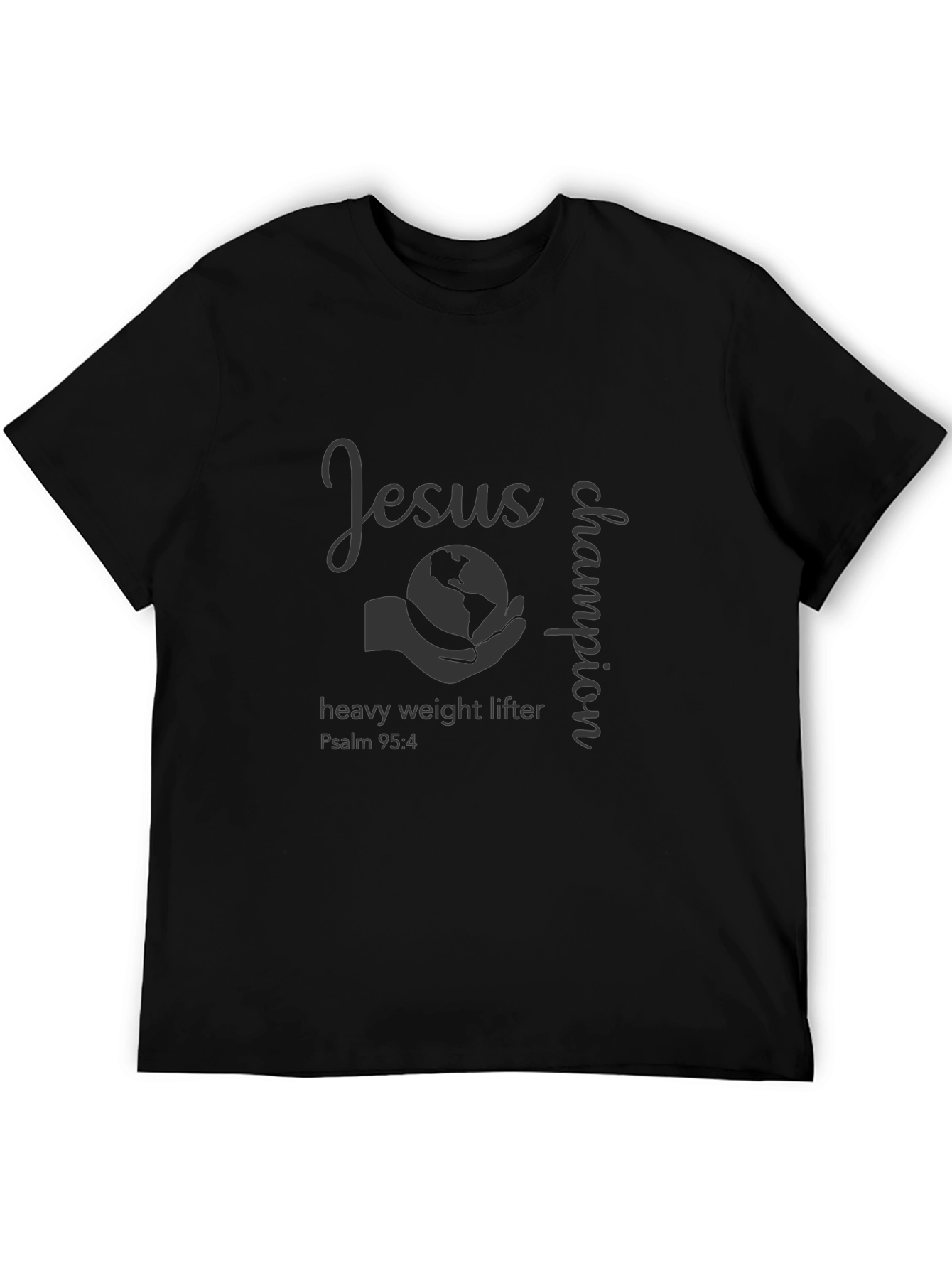 Jesus Champion Heavy Weight Lifter T-Shirt