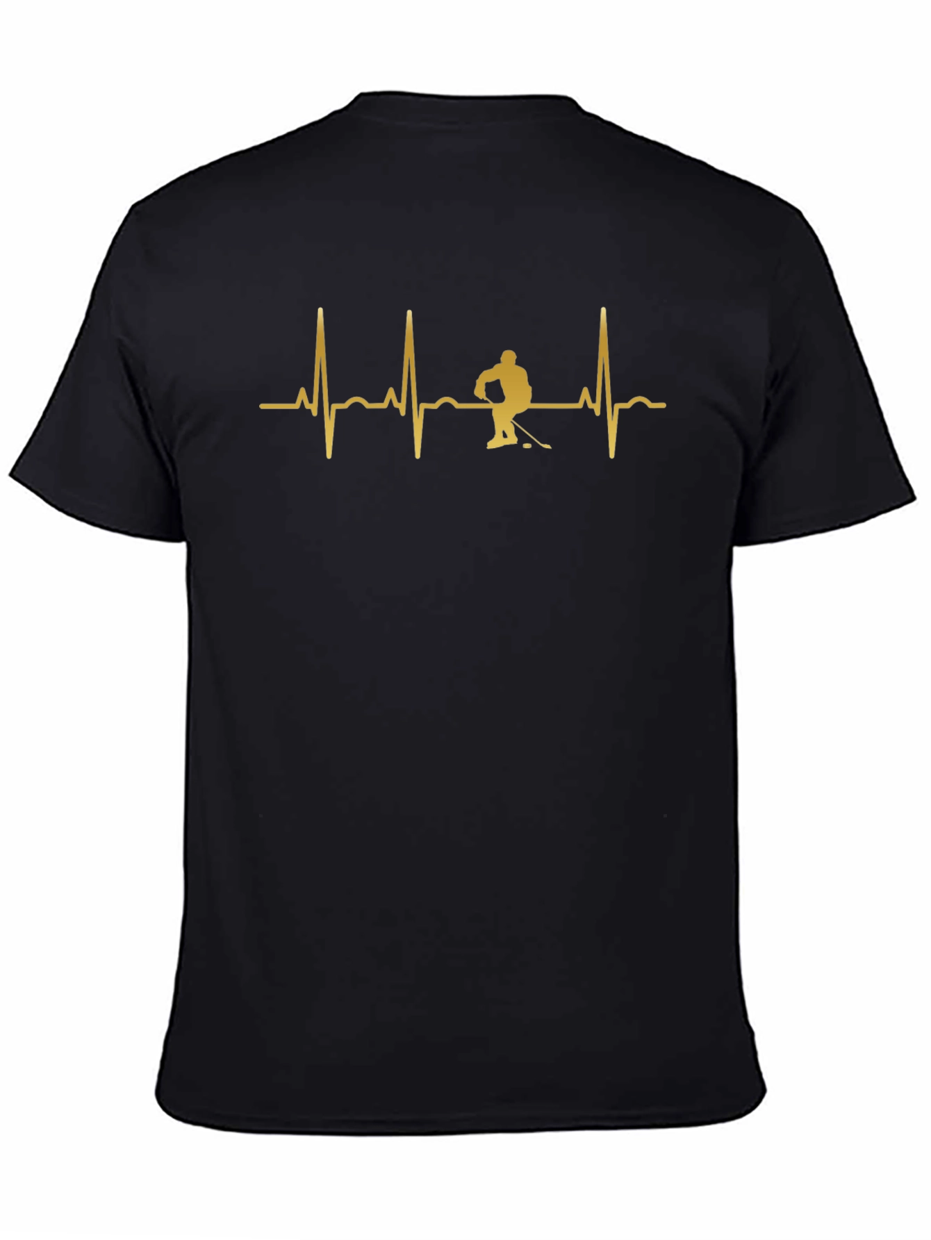 Hockey Heartbeat T-Shirt - Black