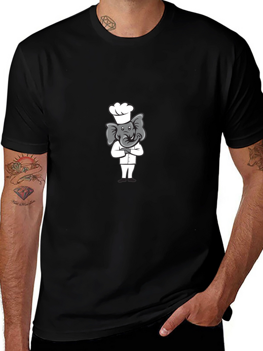 Chef Elephant T-Shirt - Cute Cartoon Design