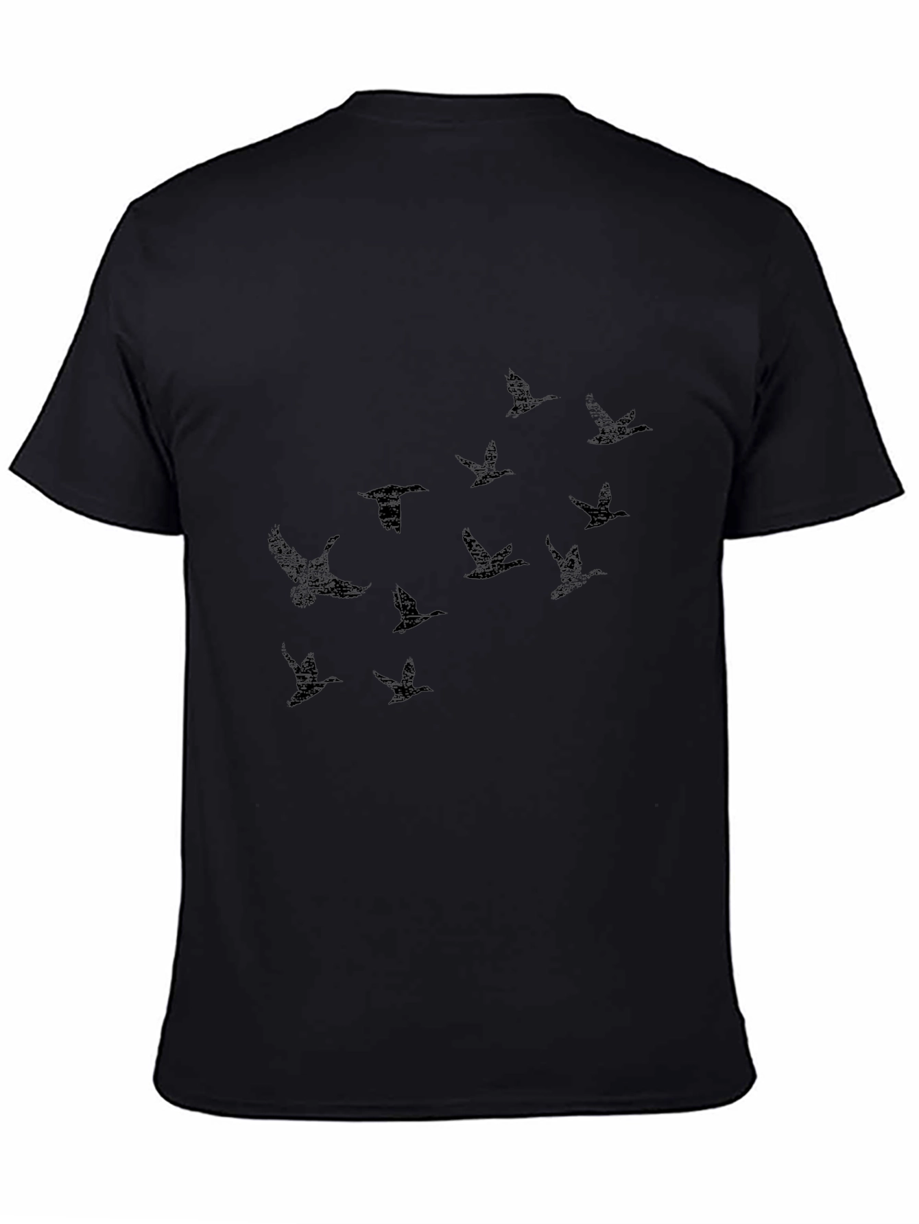 Flock Print Crew Neck T-Shirt