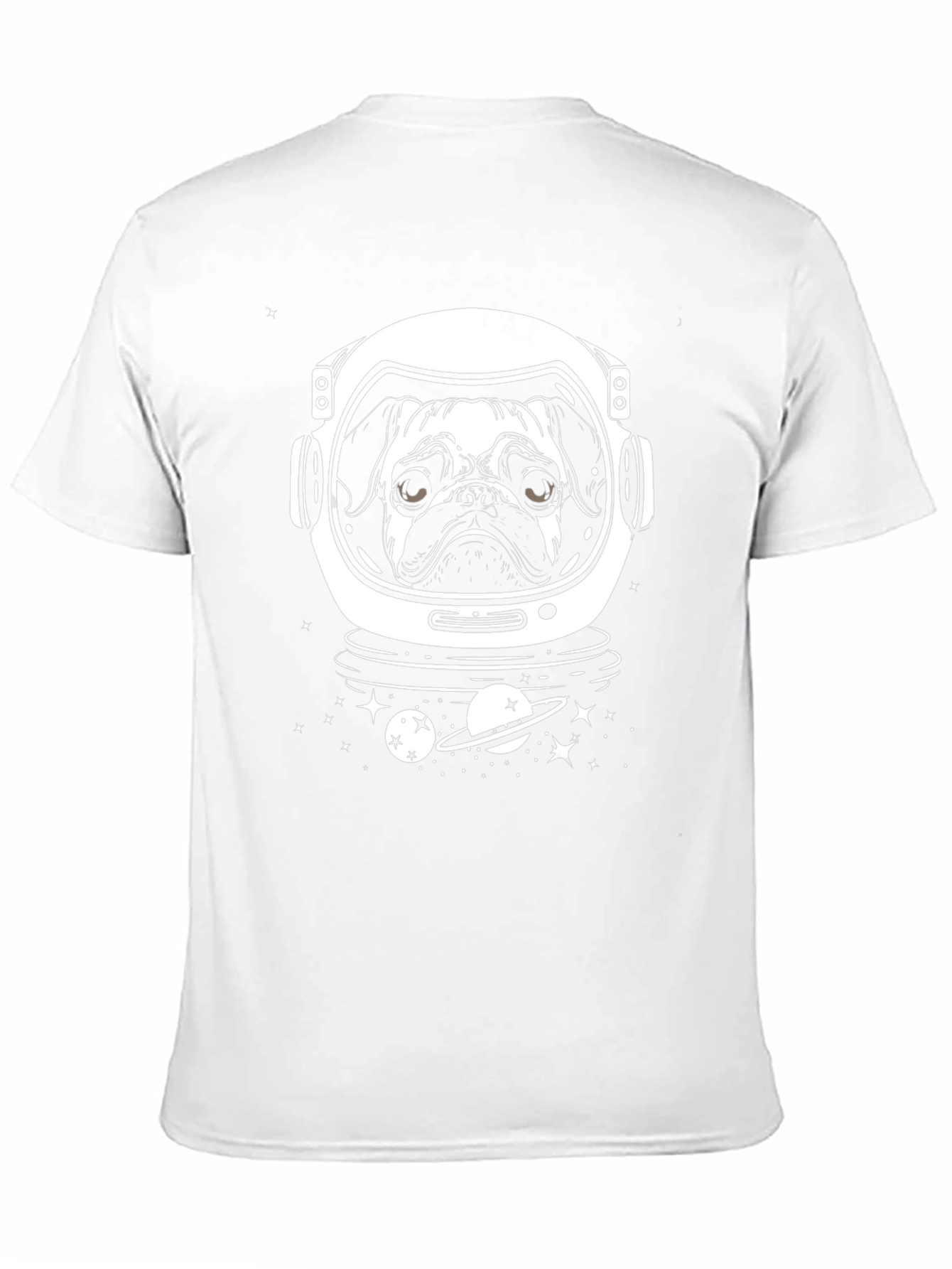 Pug Astronaut Black T-Shirt