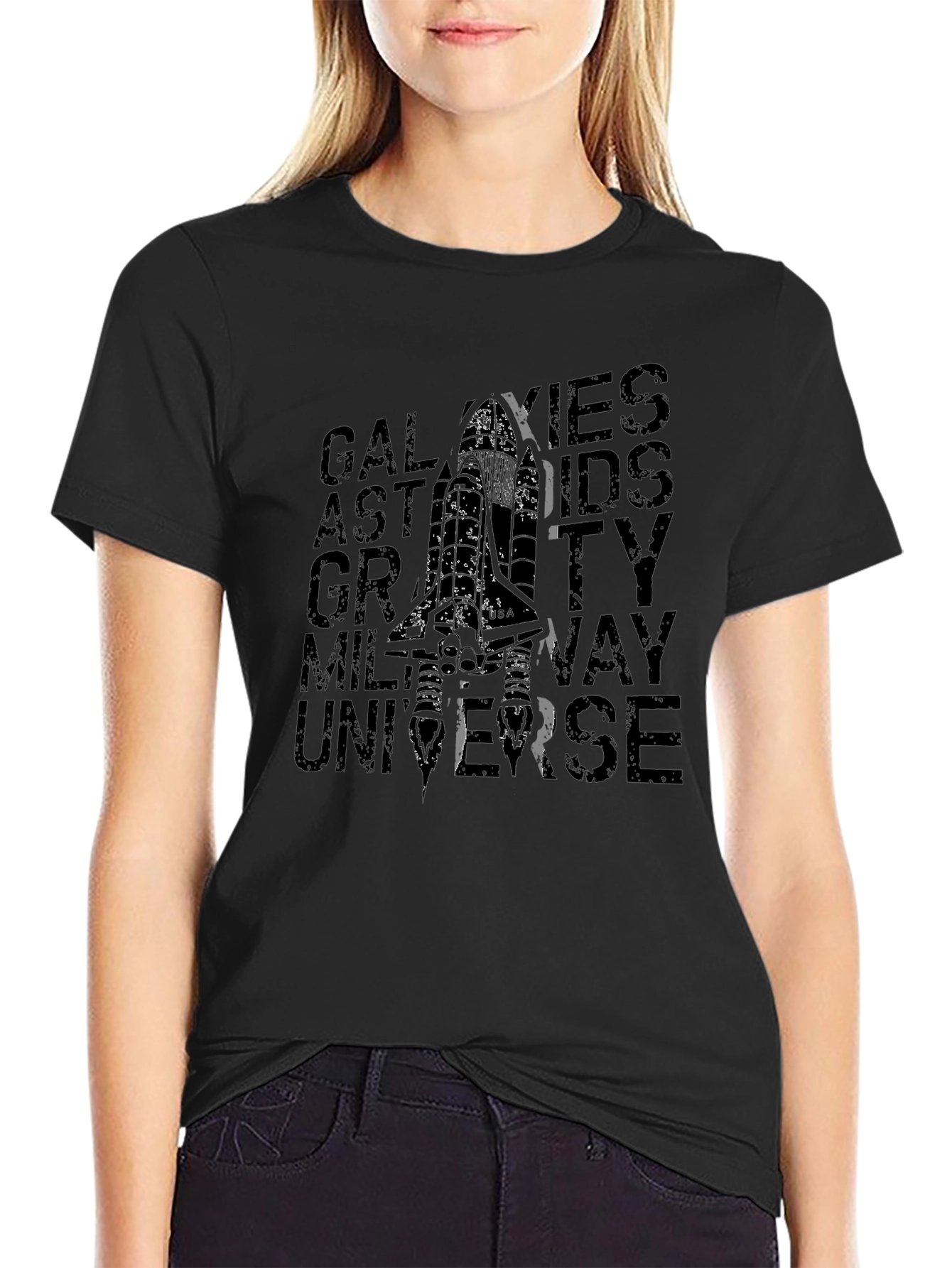 Space T-Shirt - Galaxies Astronauts Gravity Design