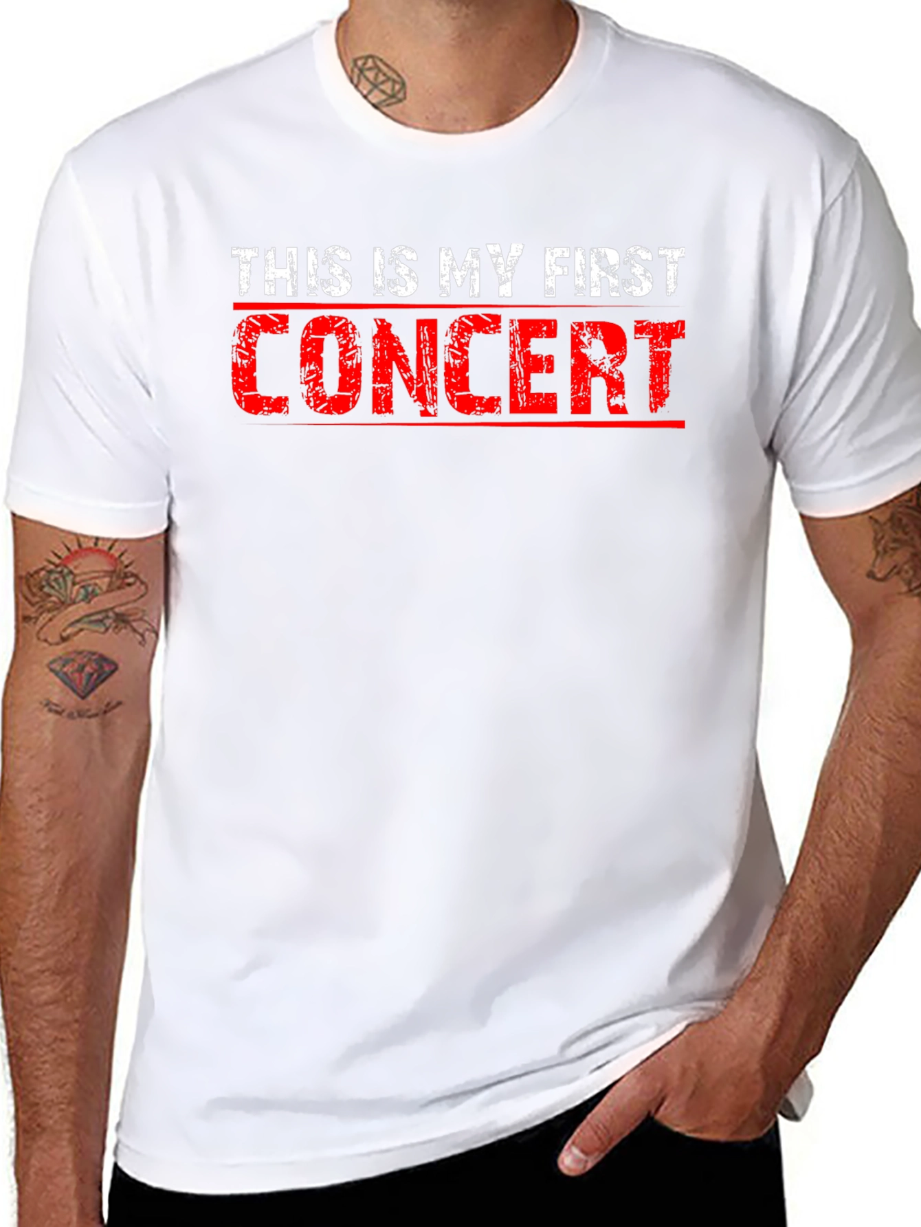 First Concert Graphic Tee - Trendy Black T-Shirt
