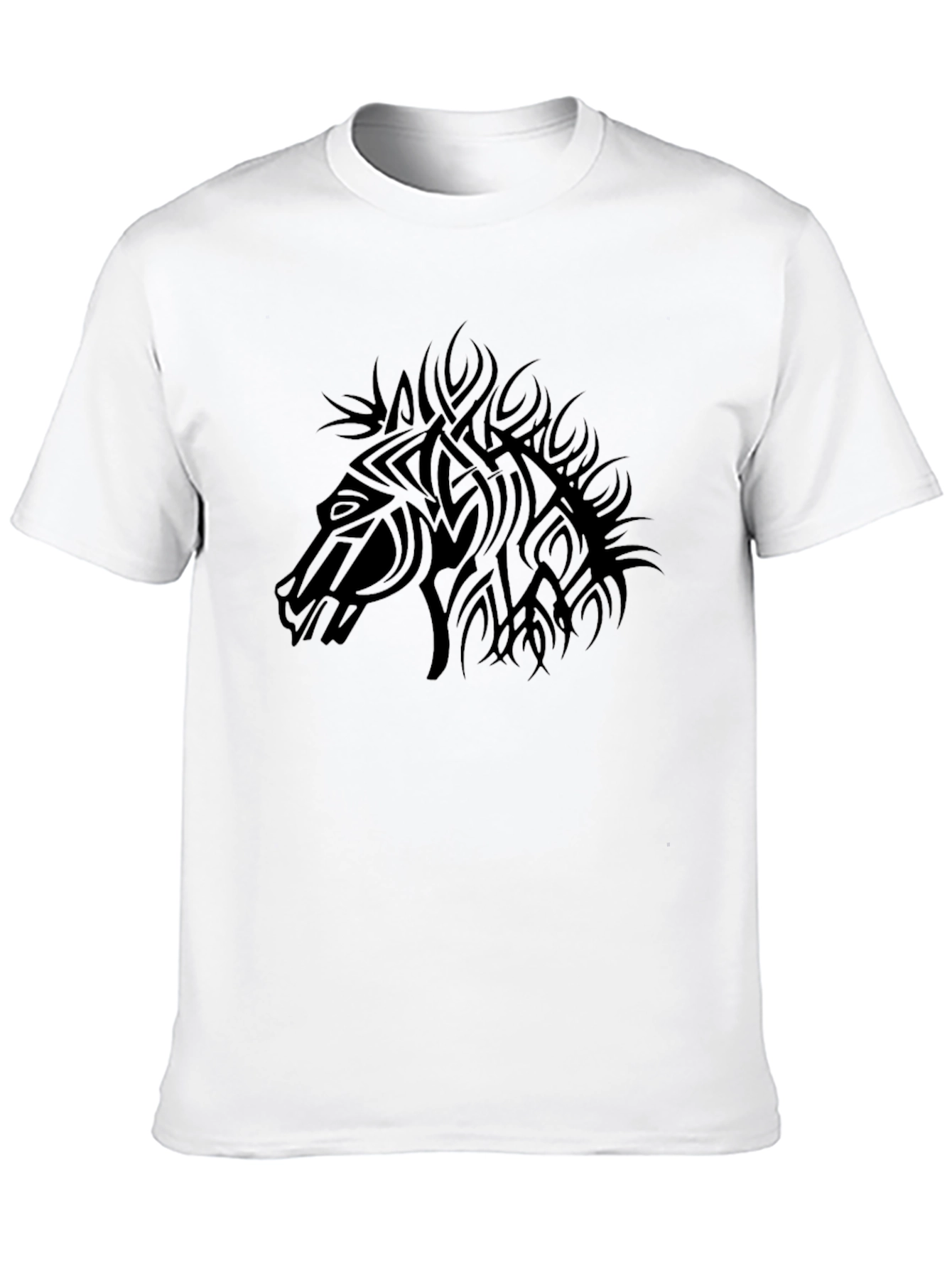Mens Black Horse Graphic Tee