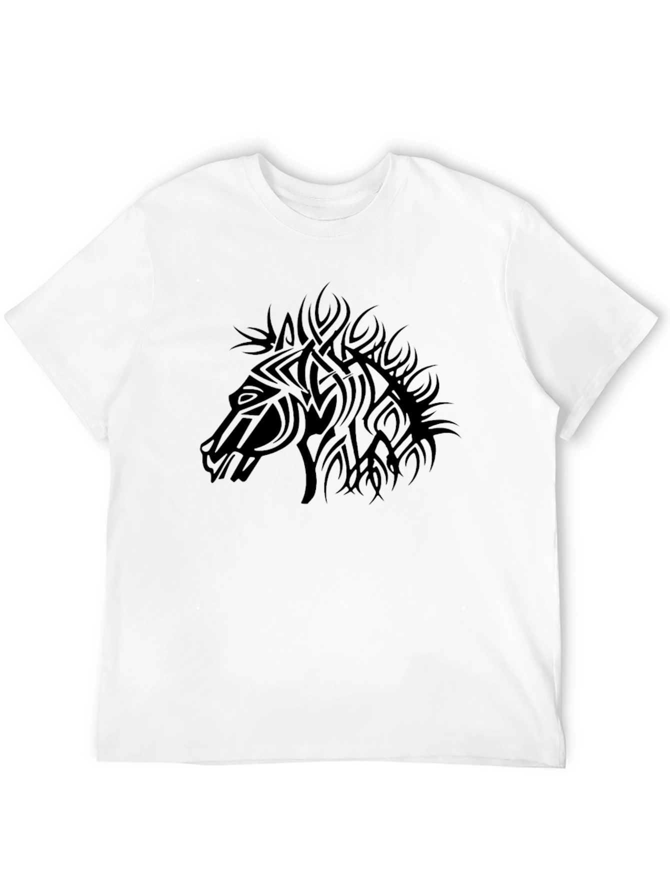 Mens Black Horse Graphic Tee