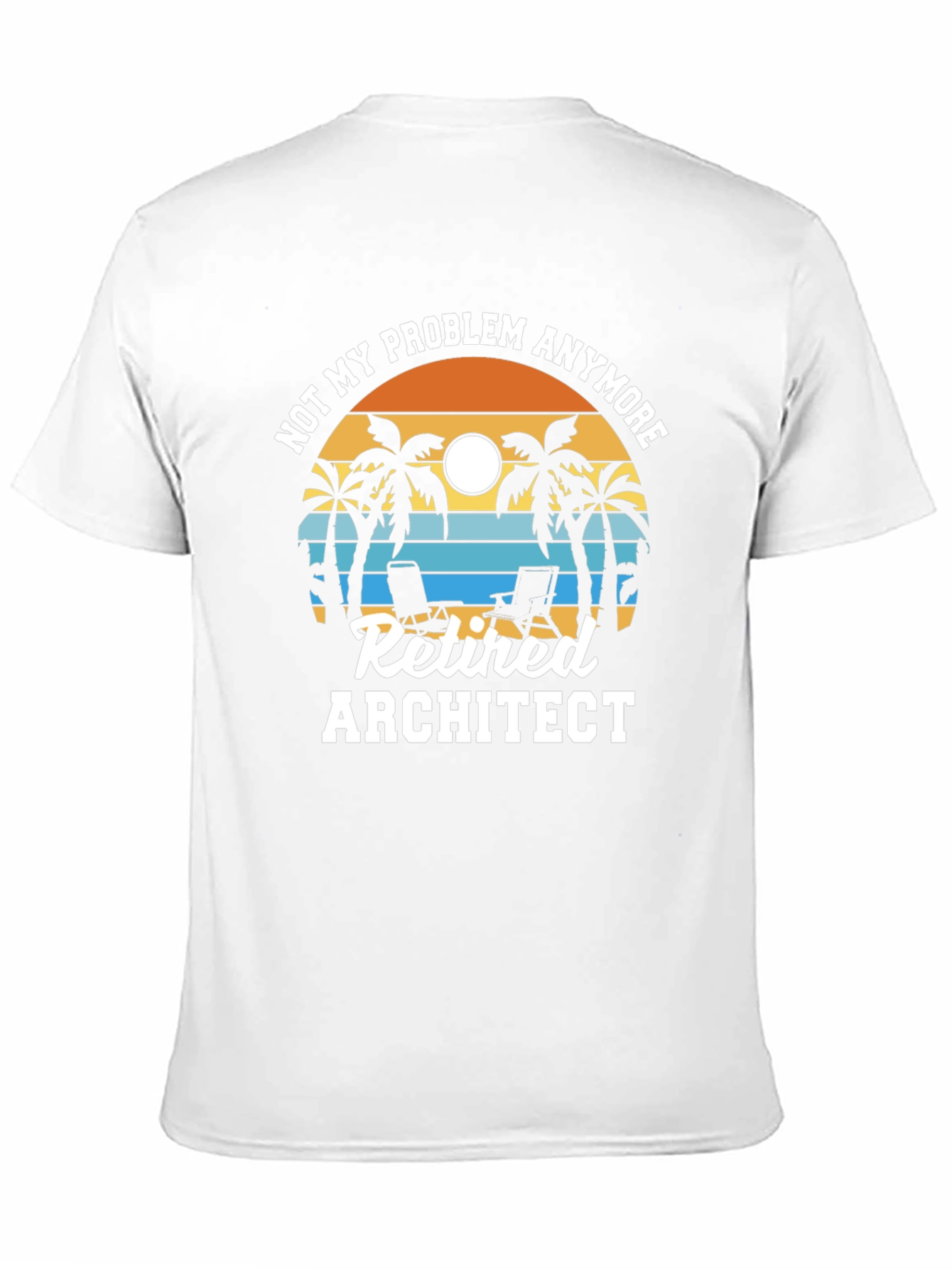 Retired Architect T-Shirt - Beach Design