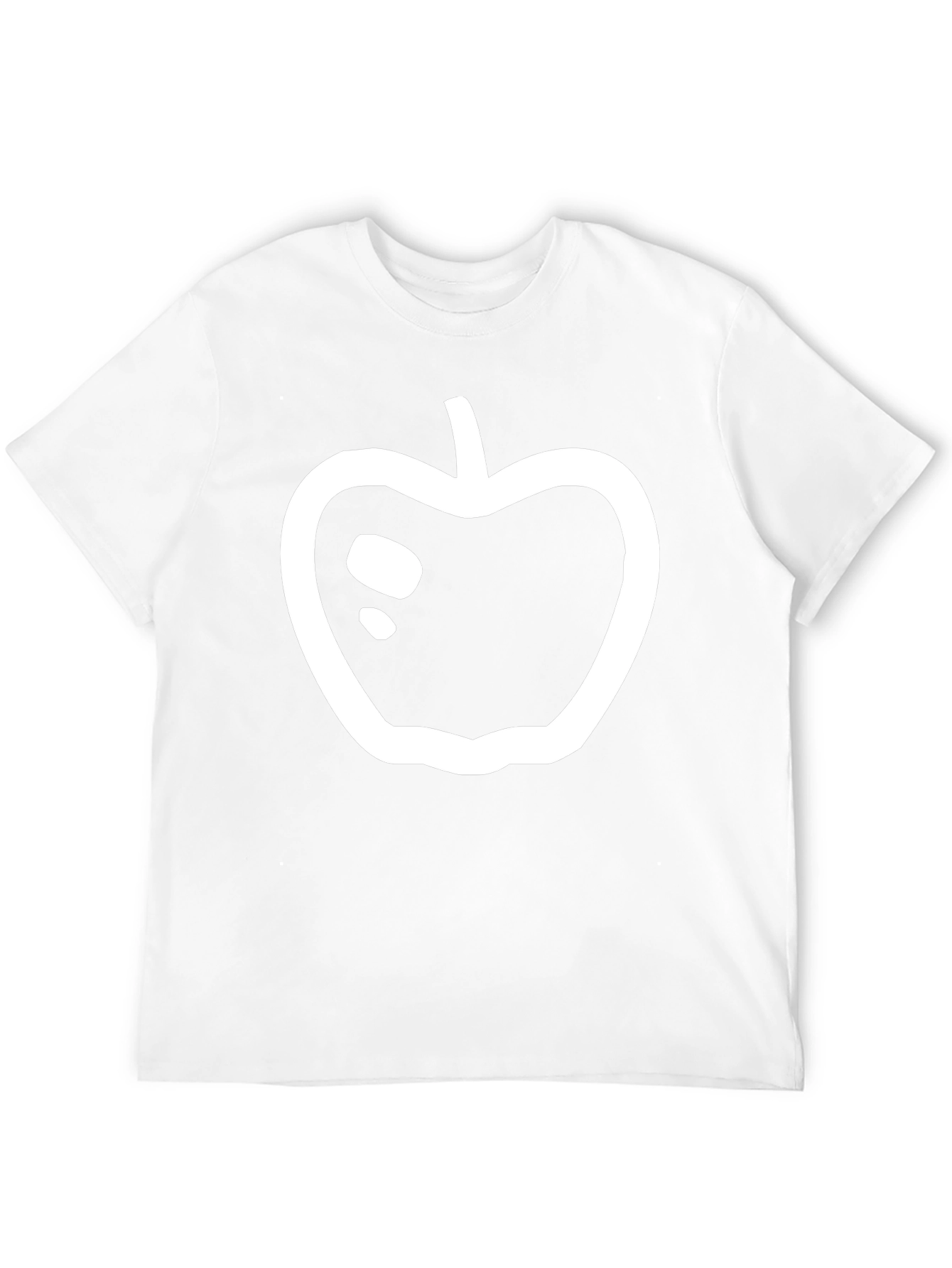 Black T-Shirt with Apple Graphic