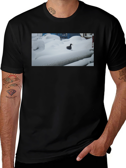 Duck in Snow Black T-Shirt