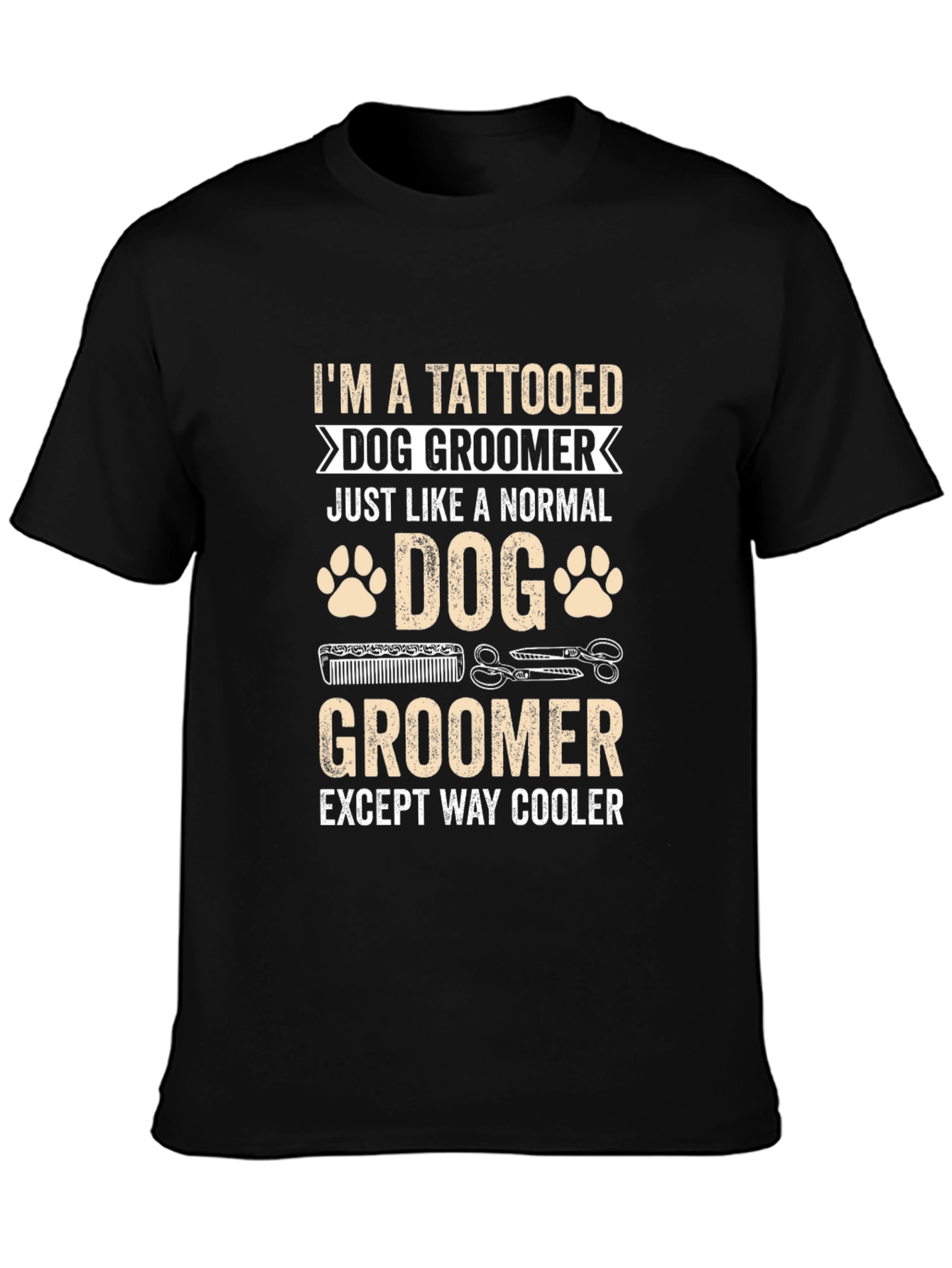 Tattooed Dog Groomer T-Shirt - Cool & Unique Design