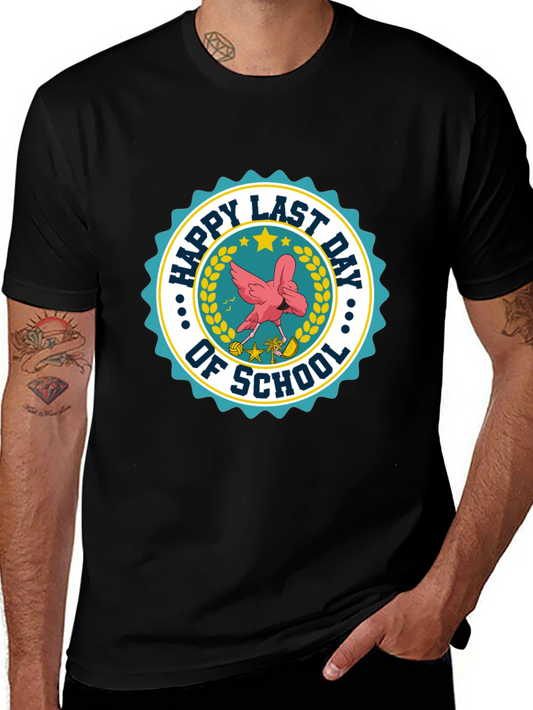 Happy Last Day of School T-Shirt Flamingo Graphic Tee