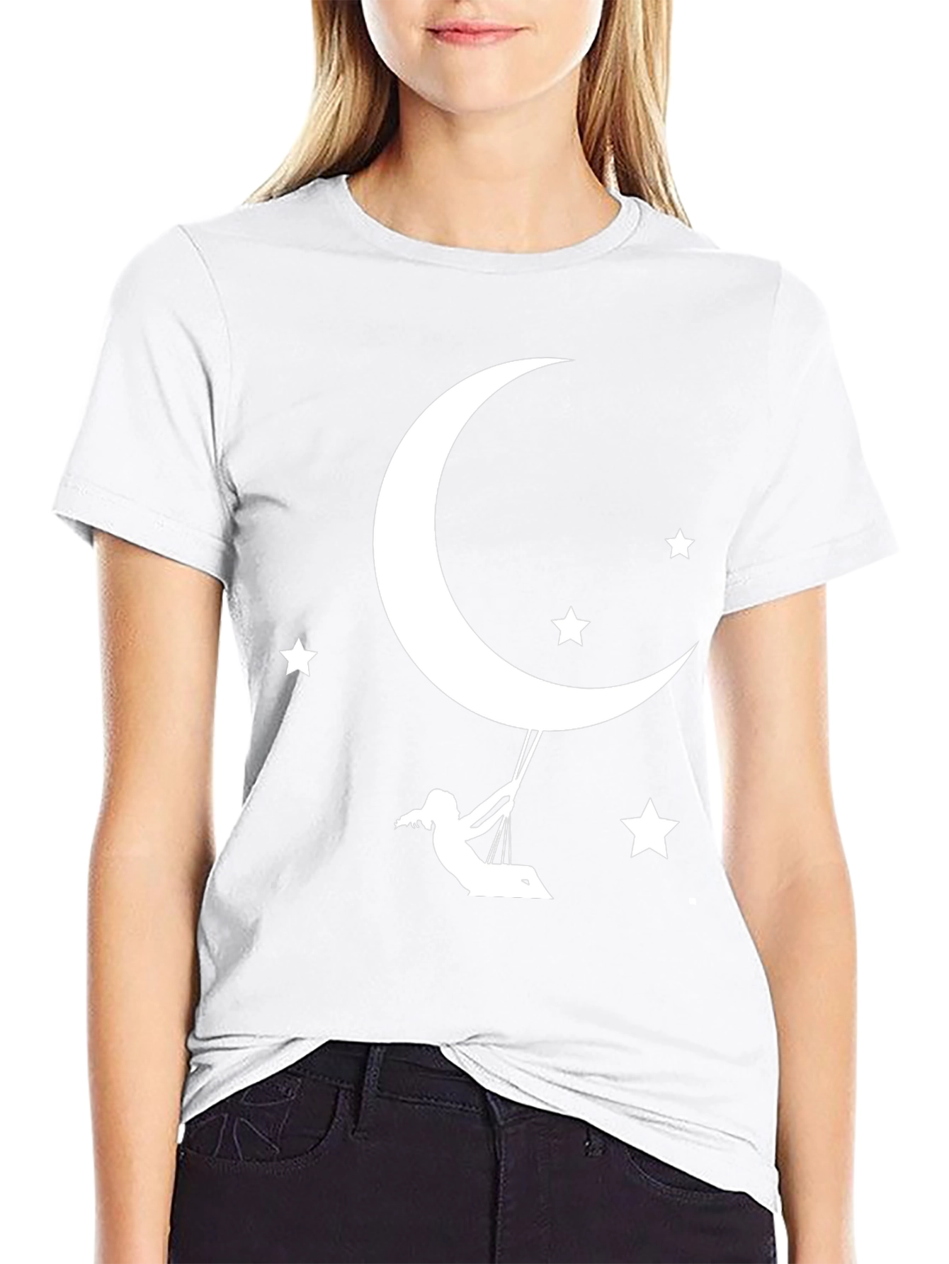 Moon Swing Graphic Tee - Relaxed Fit Cotton T-Shirt
