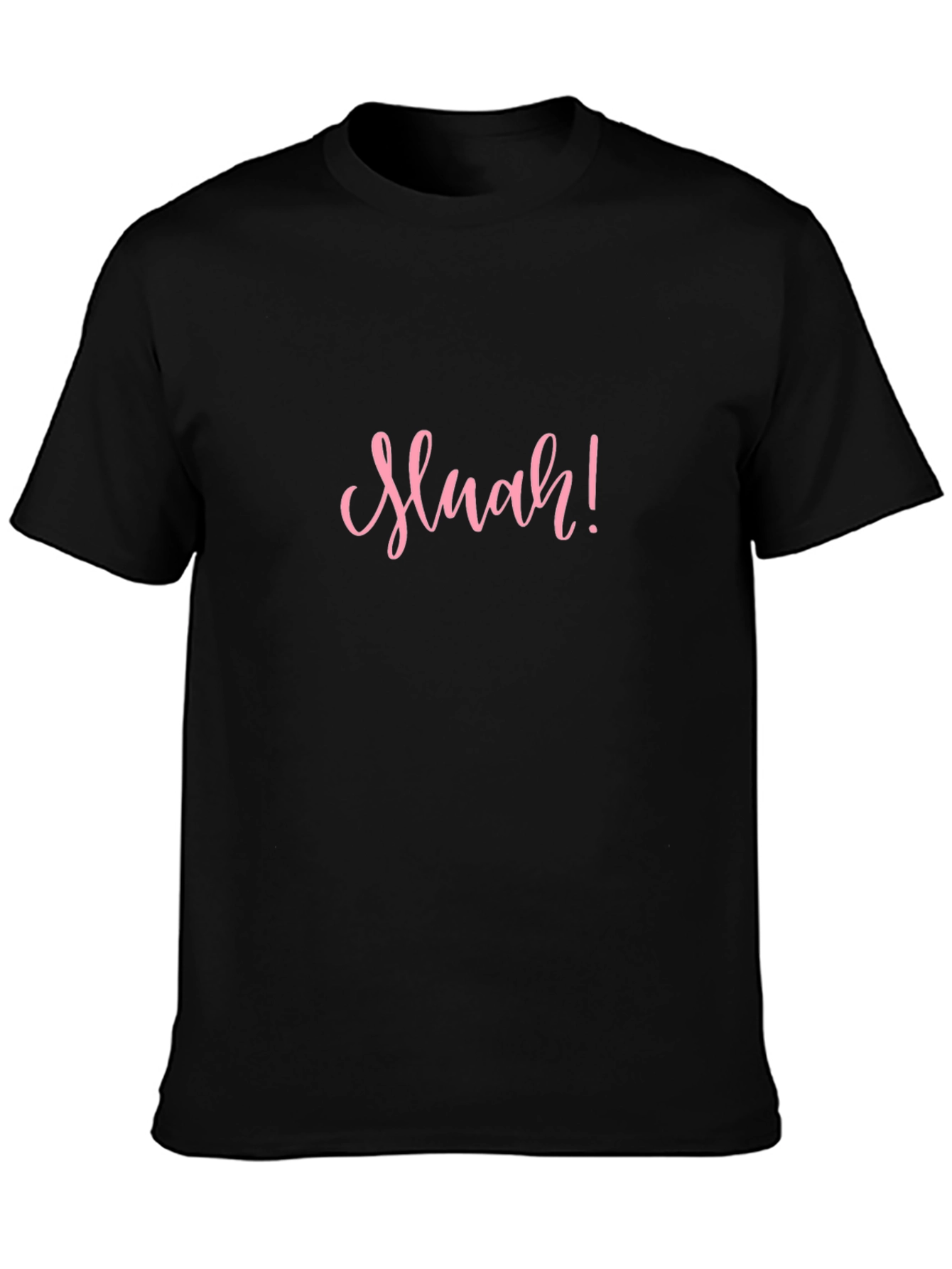 Sluah! Black Crew Neck Short Sleeve T-Shirt
