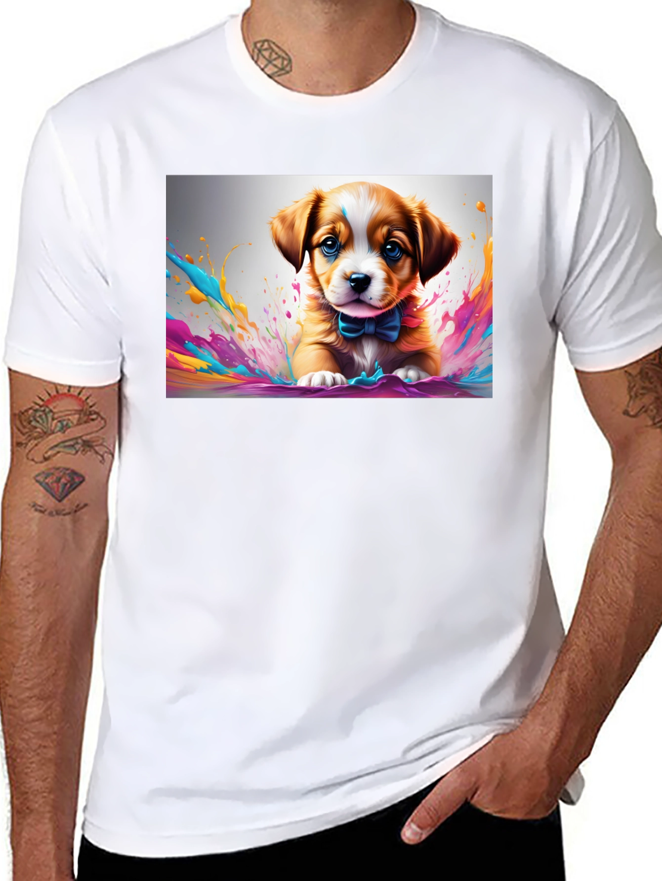 Cute Puppy Art T-Shirt - Stylish Graphic Tee