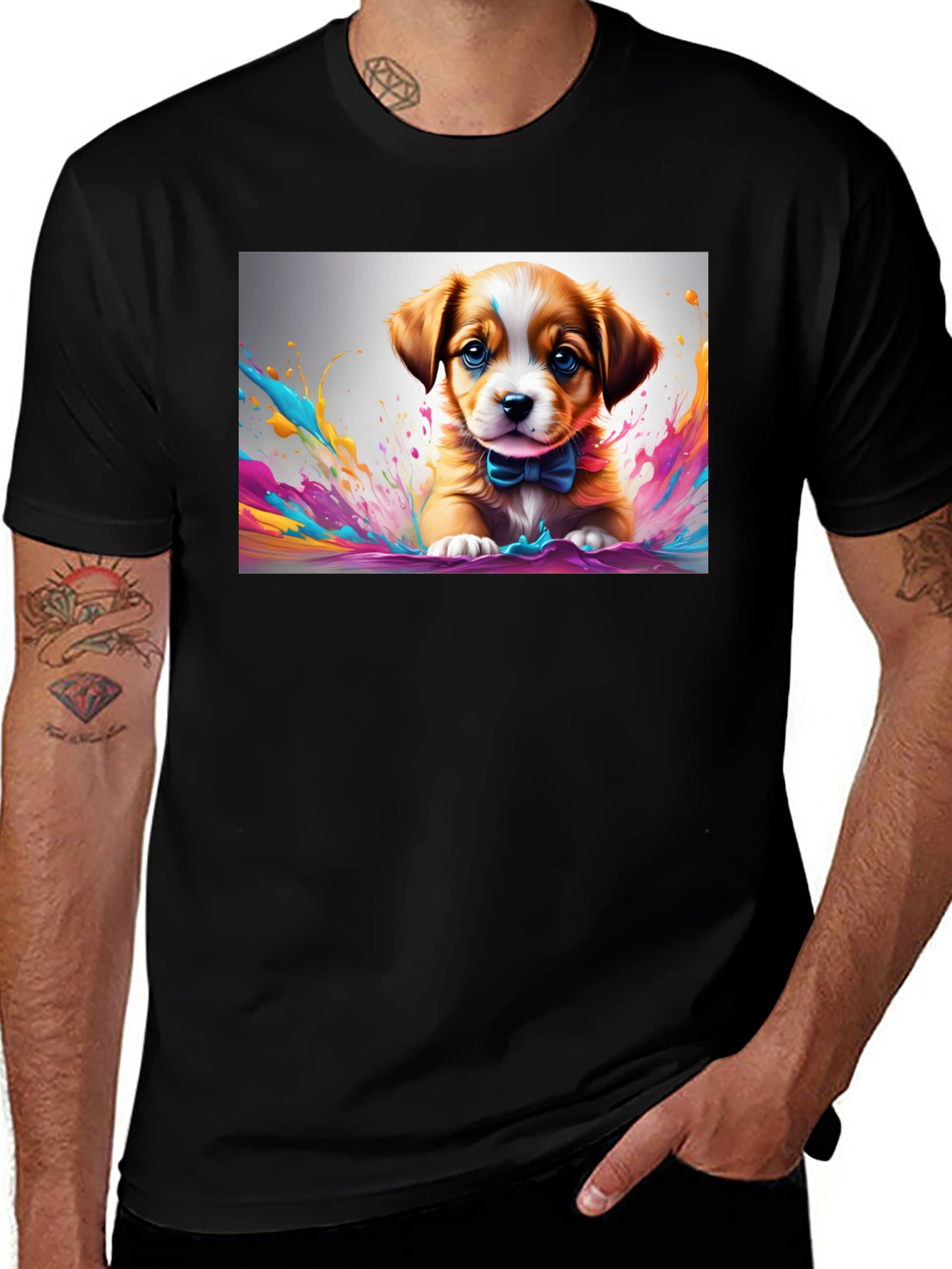 Cute Puppy Art T-Shirt - Stylish Graphic Tee