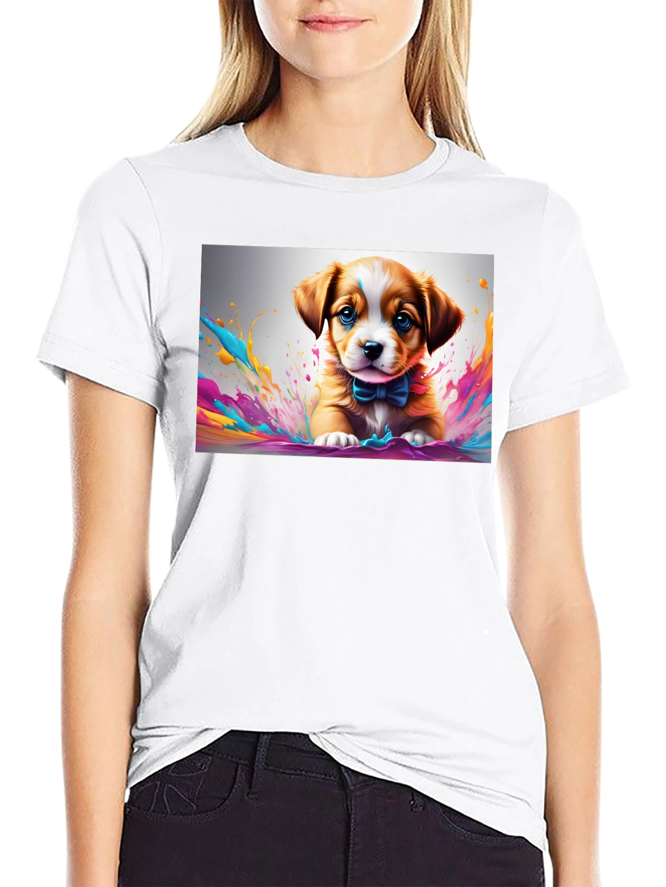 Cute Puppy Art T-Shirt - Stylish Graphic Tee